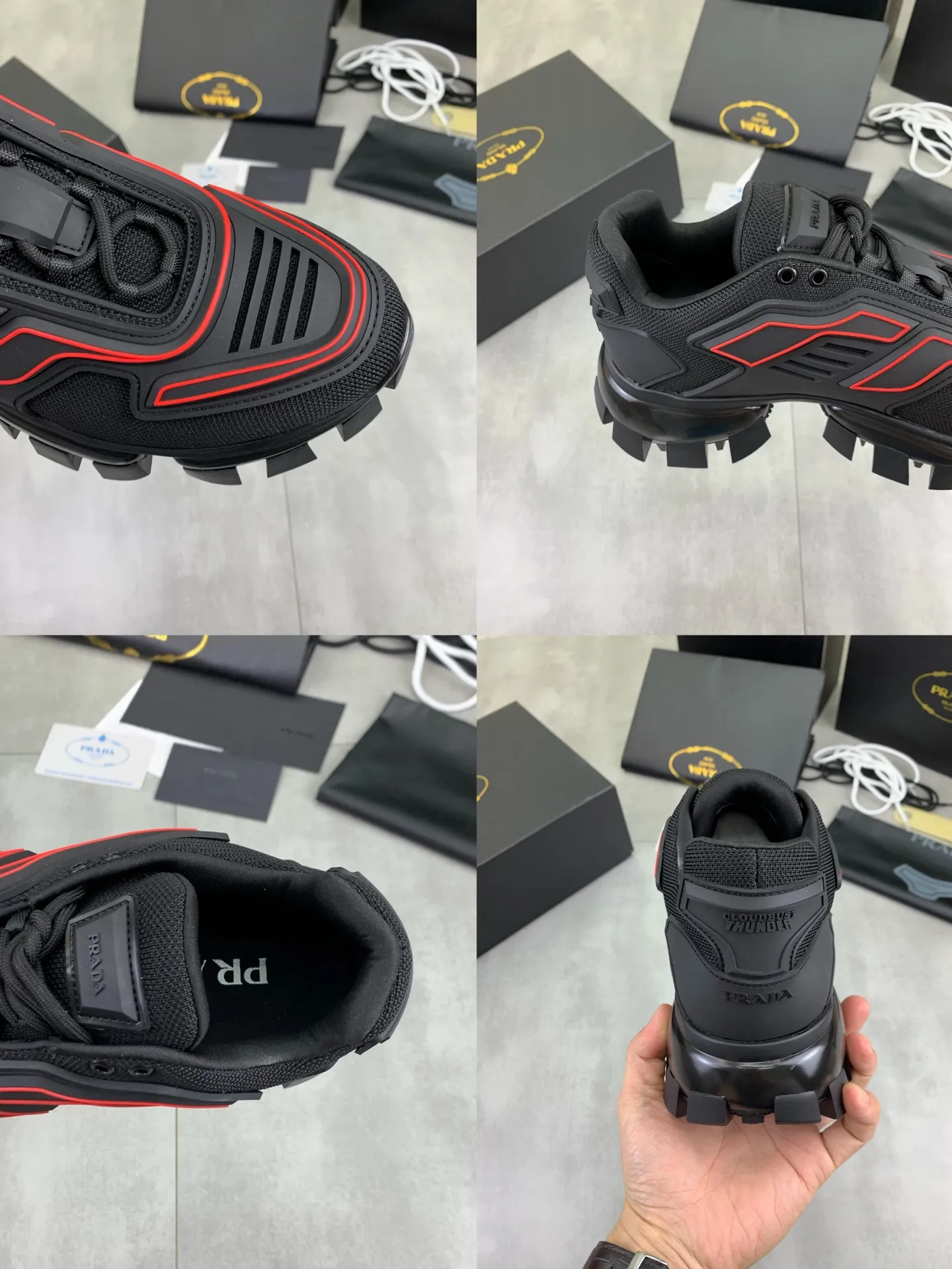 Factory price P660 top version PRADA Dark Punk Martin Rock Tank Mecha Hardcore Fighting Shoes ☑️ A century-old brand, the unique hardcore design has entered the public eye. The tank element is used as the sole design, subverting conventions, breaking the monotony and dullness, lighting up the overall shape, attracting attention, and achieving a meaningless appearance. With its hard-core styling and metal accessories full of design, it unleashes an unruly punk spirit, interprets a unique and iconic style, and demonstrates the leadership level of its pioneer originator in the field of thick-soled shoes. It is the nirvana darling of major fashion weeks. 📣📣The ultra-light foam outsole solves the problem of bulkiness and is suitable for those who know the difference. ✅Fabric: Original splicing design and production ✅Inner: Original lining➕Cow leather insole. ✅Original foam combination outsole with 8cm heel height and super light weight. ✅Code number: Female 35-39 (40 is customized and non-refundable) Male 39-45 (46 and 47 are customized and non-refundable) Full package at the counter